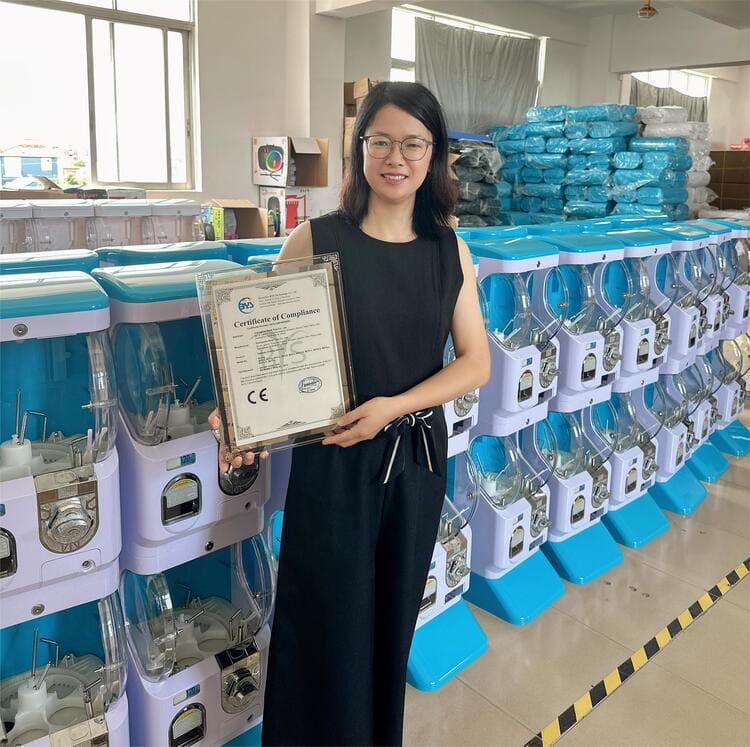 CE certificate from toy capsule vending machine supplier Nynovending.com